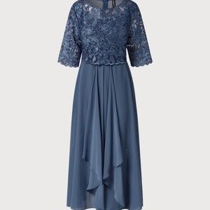 Blue Wedding Guest or Prom Midi Dress Size XXL